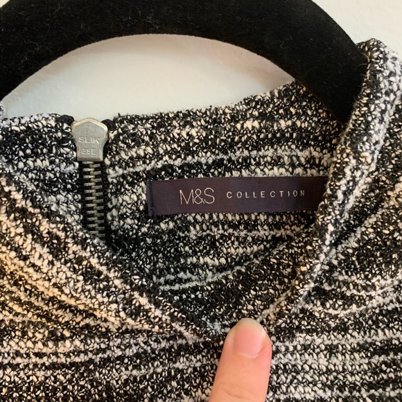 Grey speckled mock neck longsleeved cropped shirt - Picture 3 of 3